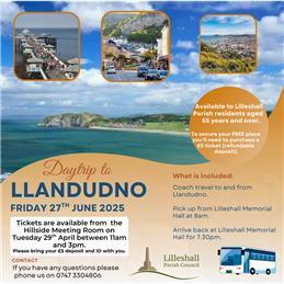 Day Trip to Llandudno - Friday 27th June 2025